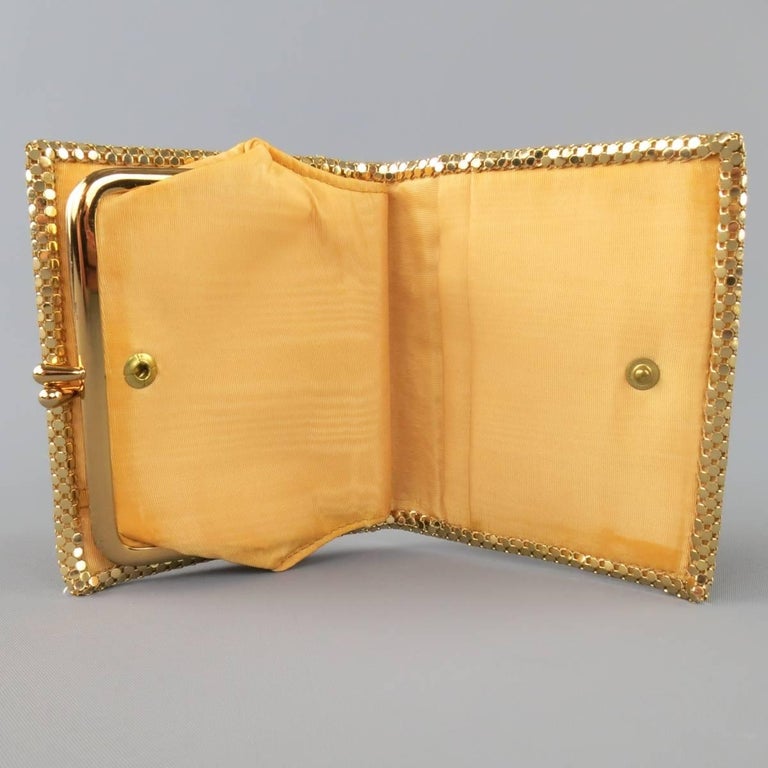 Vintage LIVINGSTON Bros. Gold Metal Chainmail Mesh Coin Purse Wallet at 1stdibs