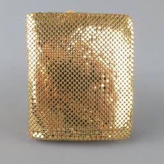 Vintage LIVINGSTON Bros. Gold Metal Chainmail Mesh Coin Purse Wallet