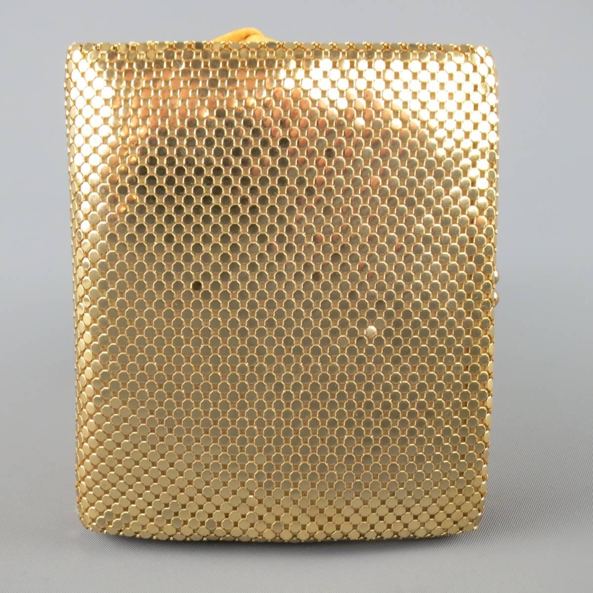 Women's Vintage LIVINGSTON Bros. Gold Metal Chainmail Mesh Coin Purse Wallet