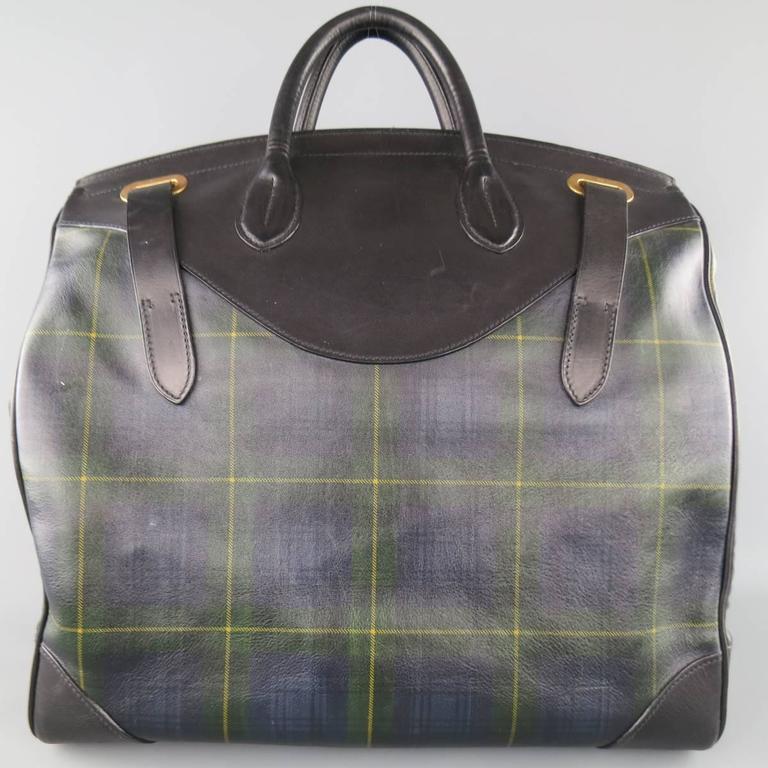 ralph lauren tartan handbag