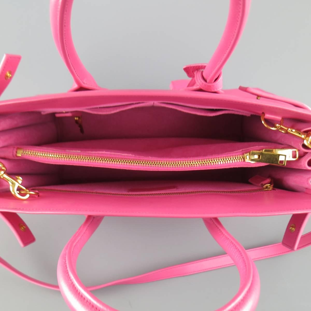 Saint Laurent Handbag - Pink Leather Small Sac Du Jour Bag Bag 2