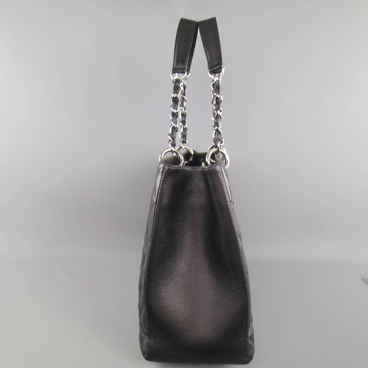 black quilted purse with silver chain