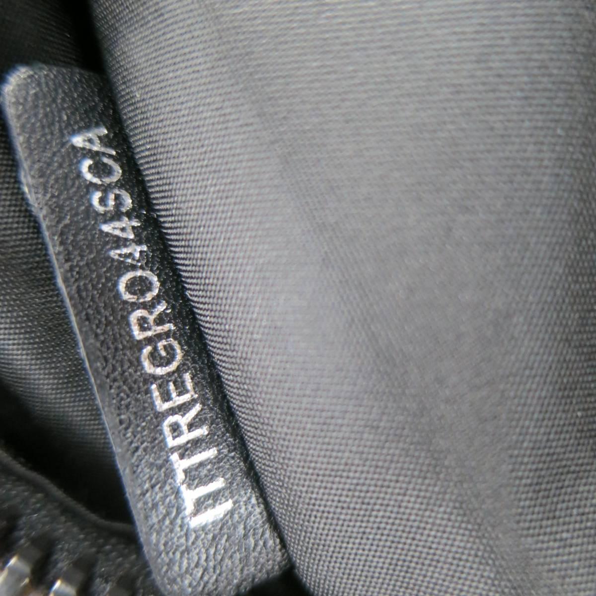 BURBERRY Black & Grey Plaid Nylon & Leather Large Duffle Bag 3