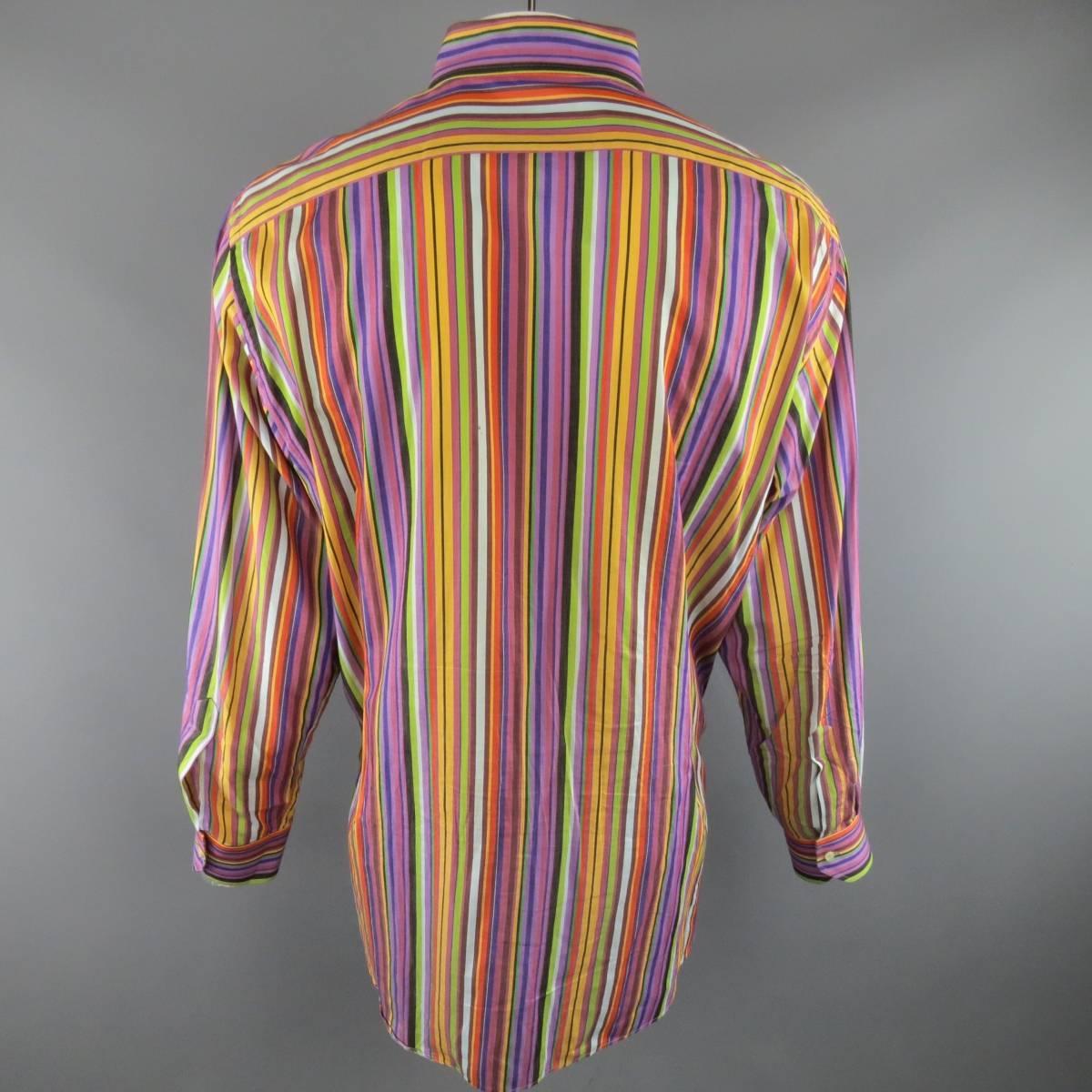 rainbow stripe long sleeve shirt