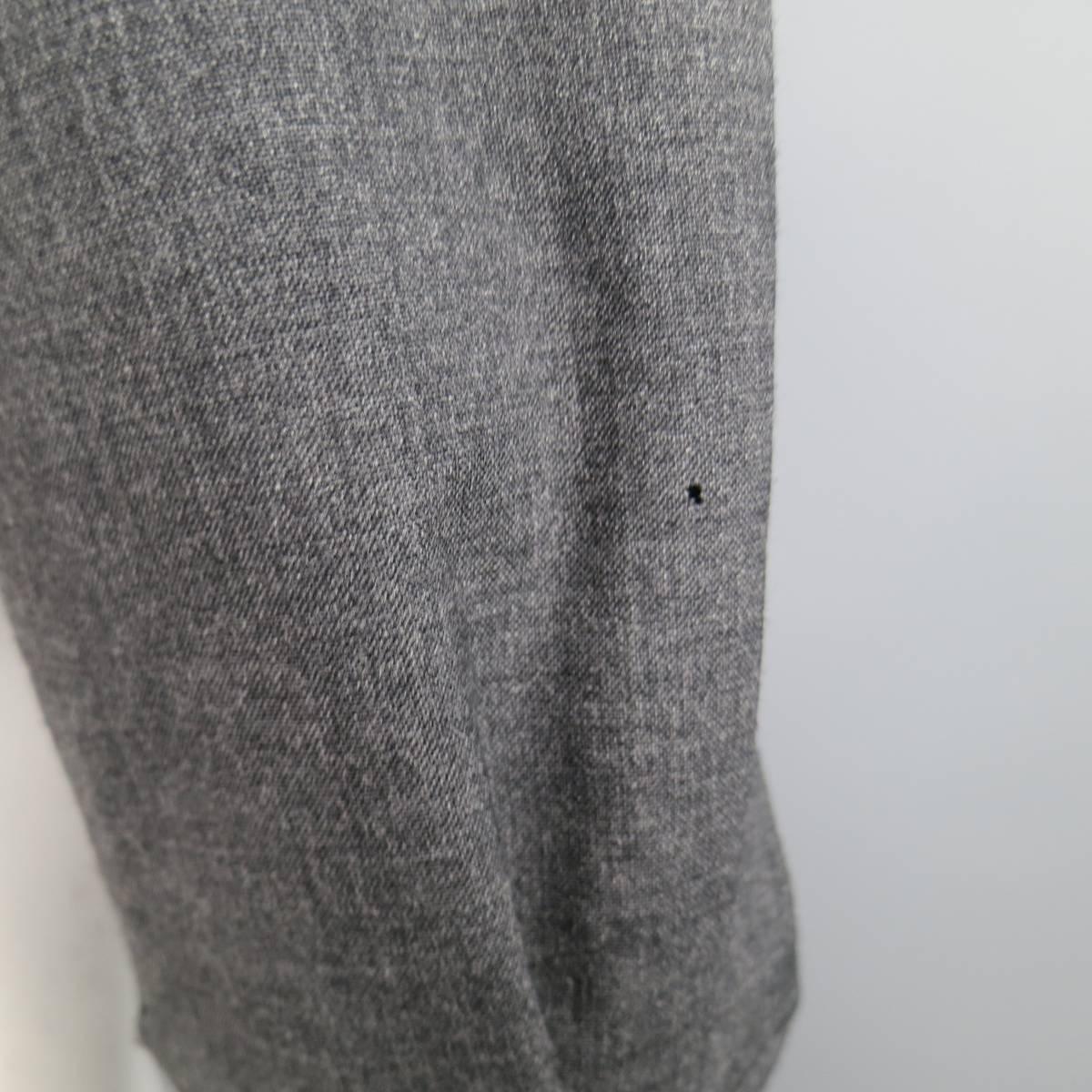 Men's COMME des GARCONS Size L Brown & Charcoal Knit Cardigan Sleeve Shirt 4