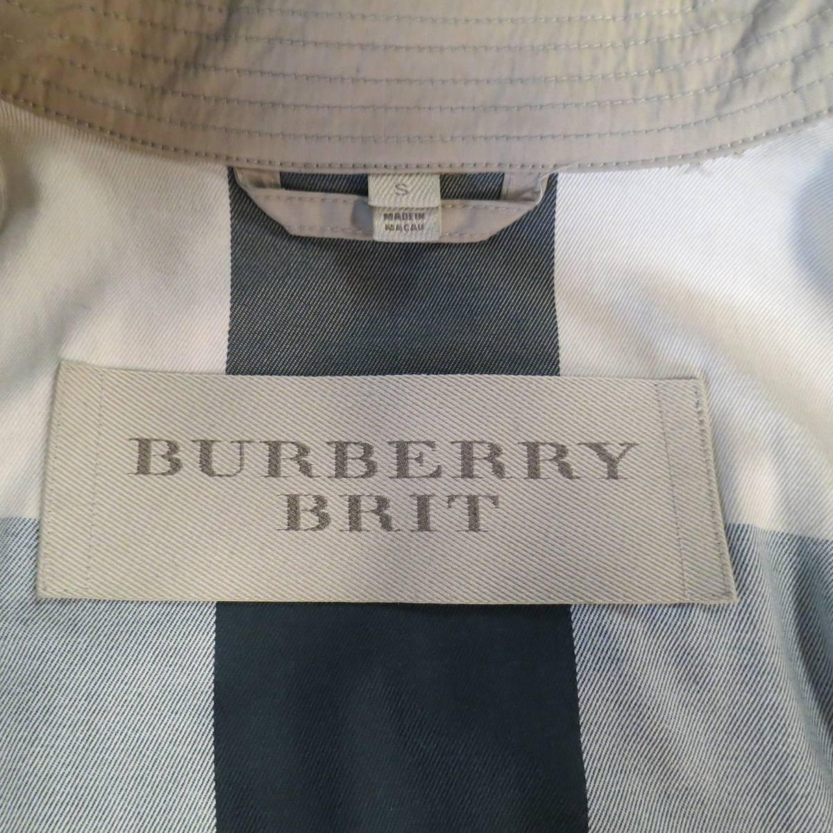 Men's BURBERRY BRIT S Khaki Cotton / Nylon Classic Belted Trenchcoat 3