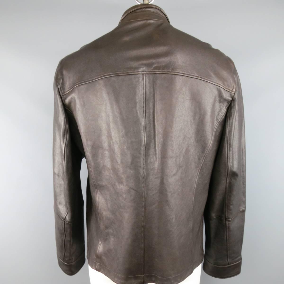 brunello cucinelli mens leather jacket