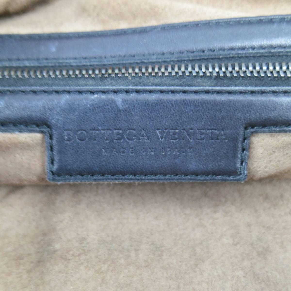 BOTTEGA VENETA Navy Intrecciato Woven Leather Skinny Shoulder Strap Handbag 4