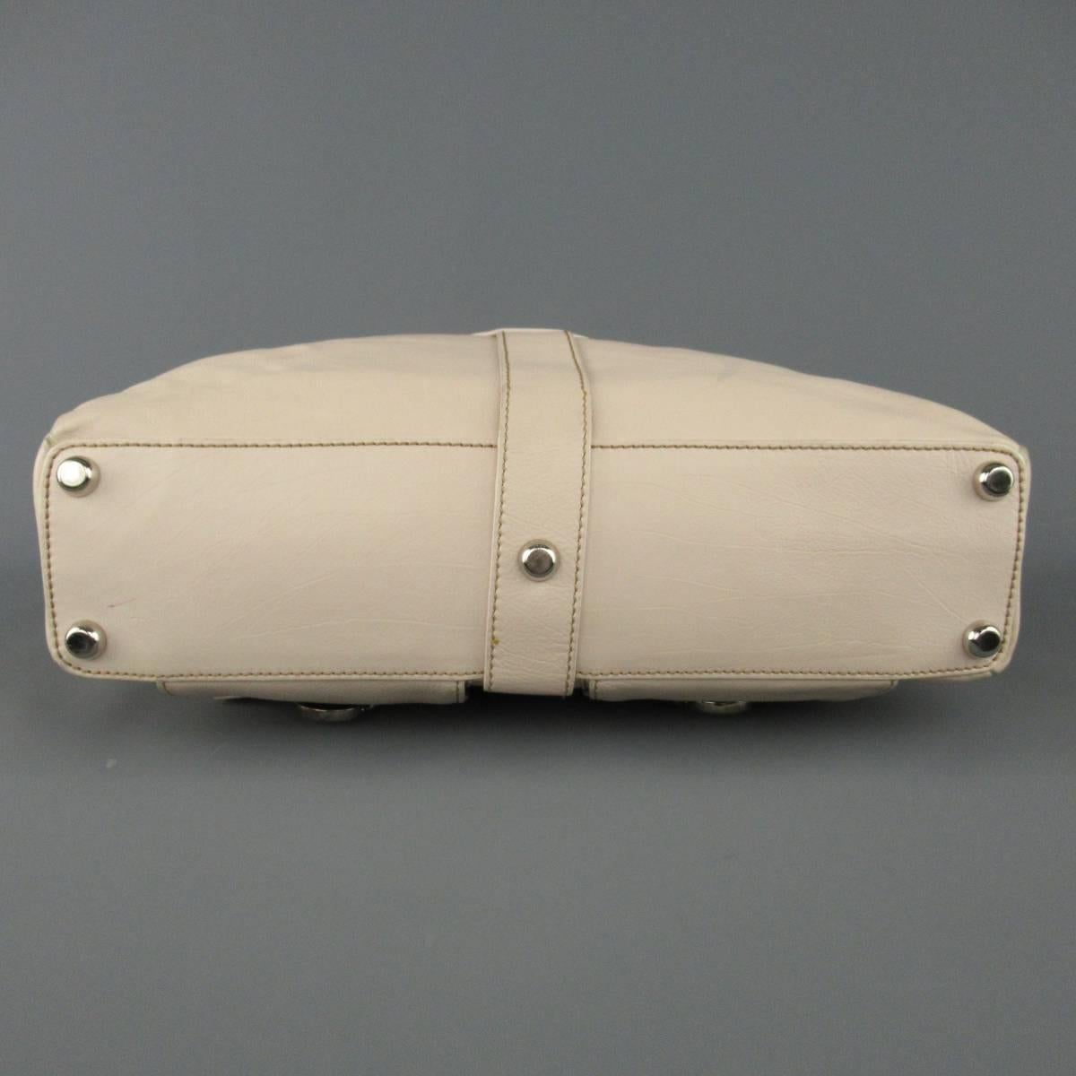 MARC JACOBS Cream Beige Leather 2 Pocket Top Handles VENETA Handbag 1