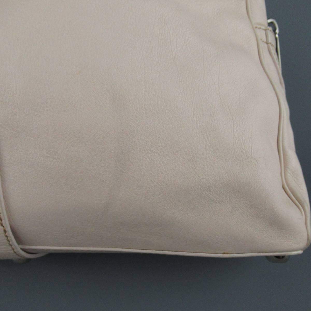 MARC JACOBS Cream Beige Leather 2 Pocket Top Handles VENETA Handbag 3