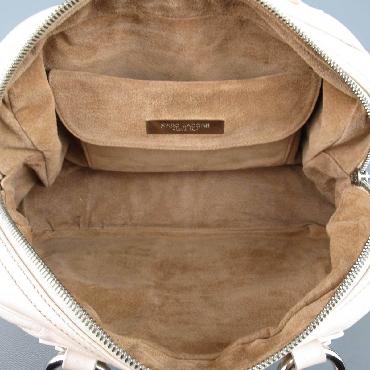 MARC JACOBS Cream Beige Leather 2 Pocket Top Handles VENETA Handbag 5