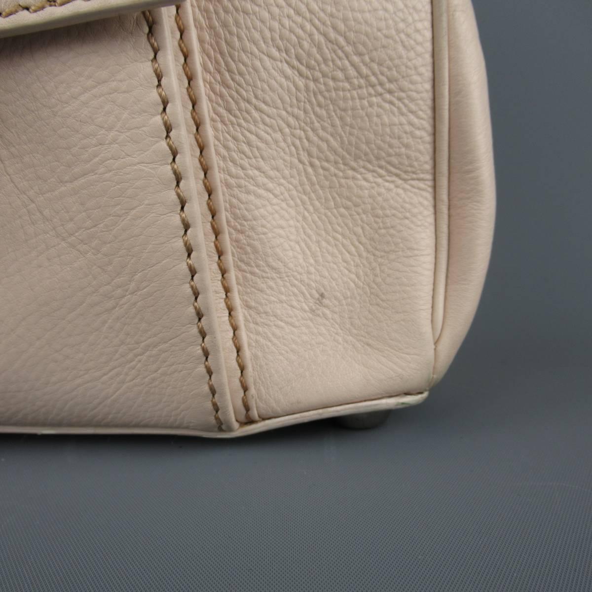 MARC JACOBS Cream Beige Leather 2 Pocket Top Handles VENETA Handbag 4