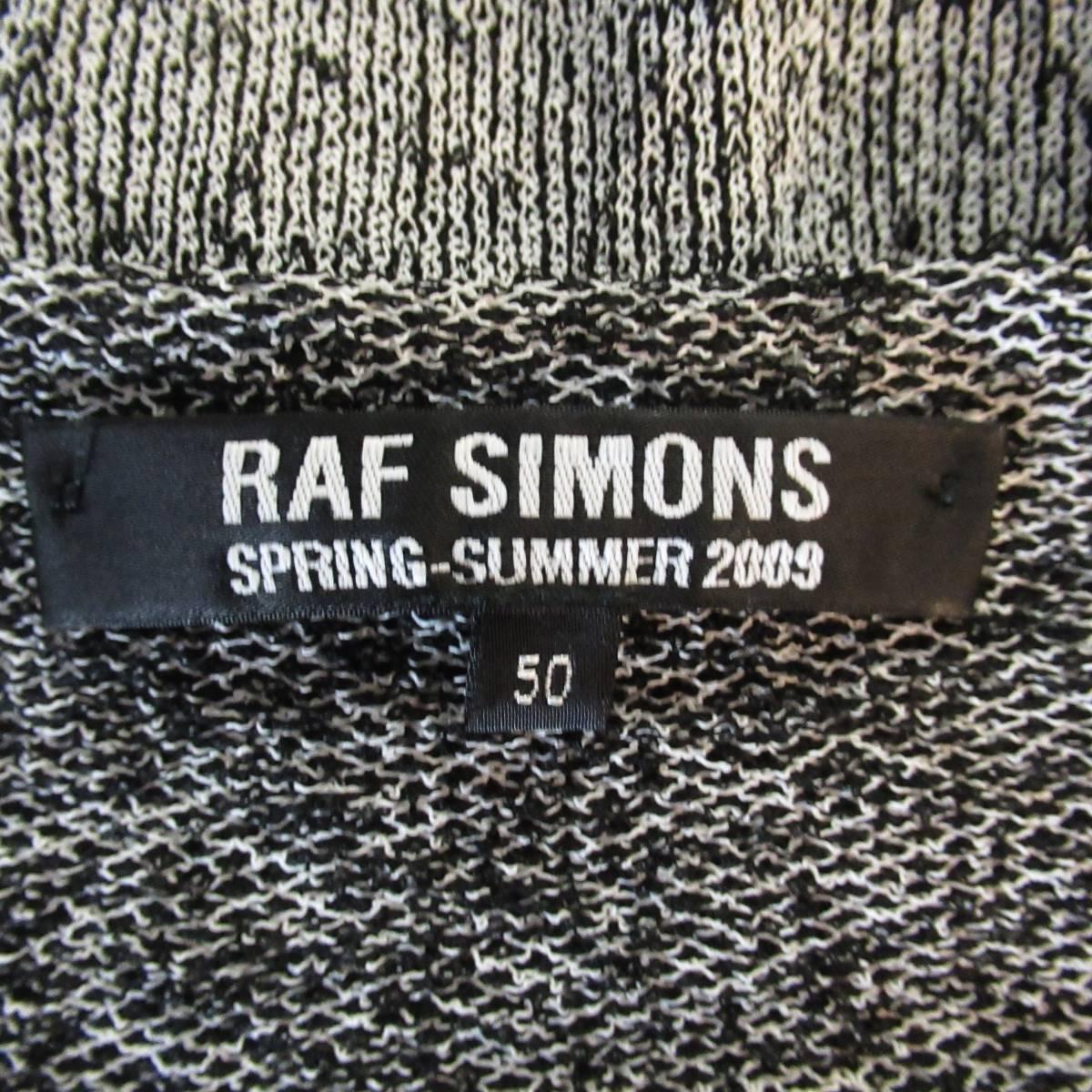 Men's RAF SIMONS SS 2009 M Black & White Heather Viscose Blend Long Pullover 2