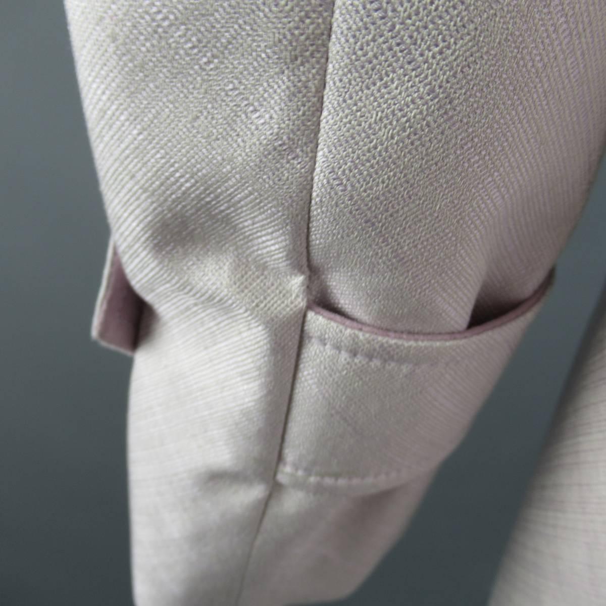 Women's LORO PIANA Size 12 Light Lavender Pink Cotton / Silk Trenchcoat