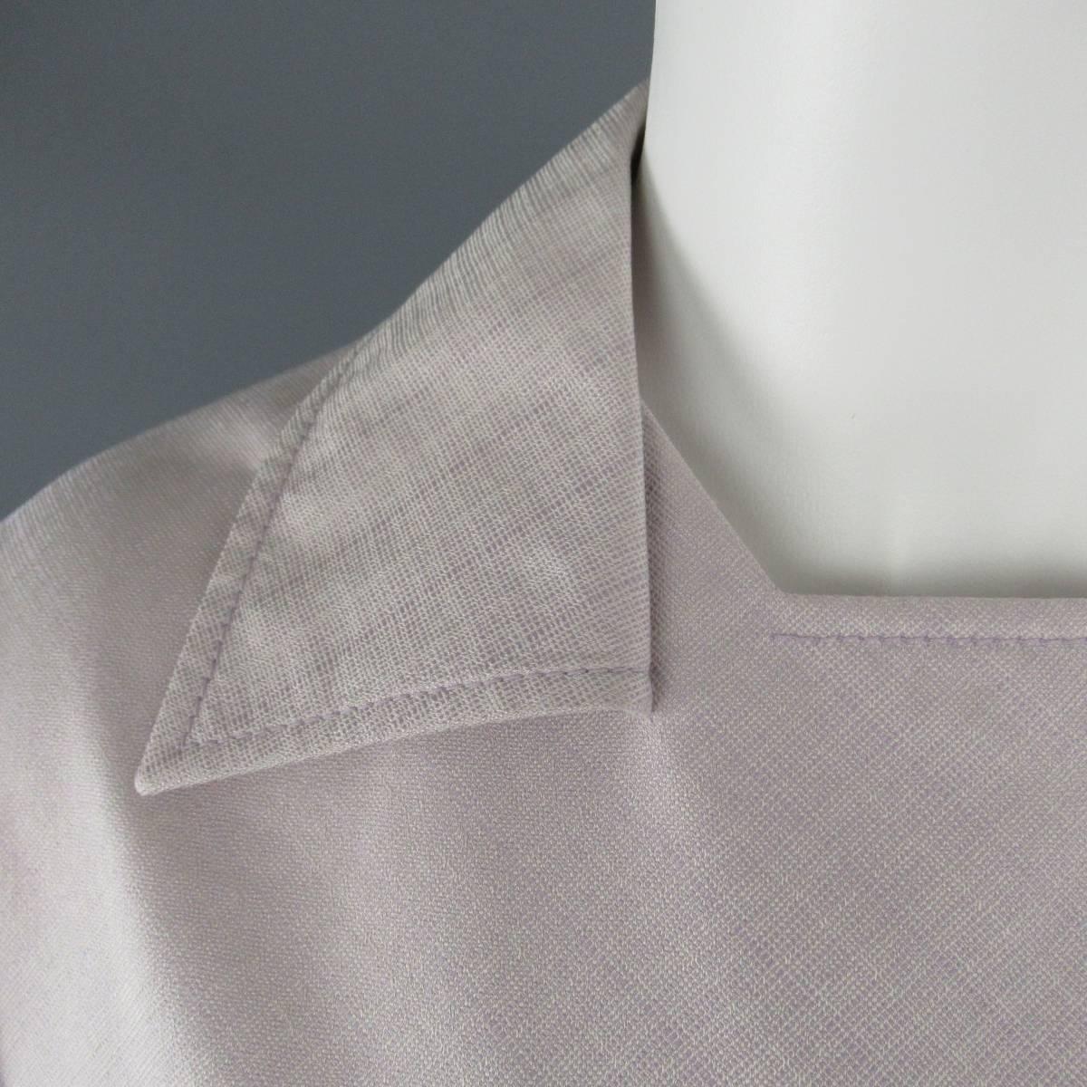Purple LORO PIANA Size 12 Light Lavender Pink Cotton / Silk Trenchcoat