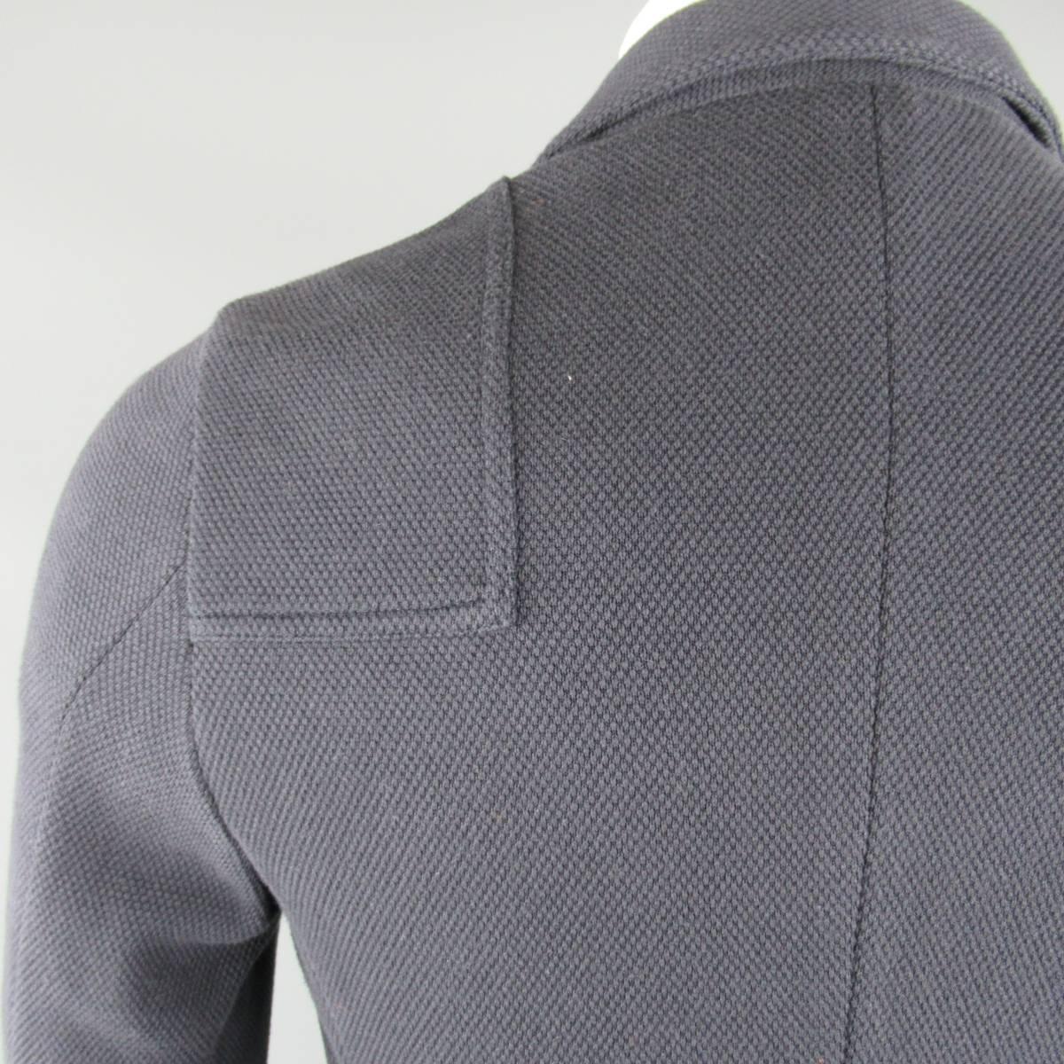 Men's VALENTINO S Regular Navy Woven Cotton Blend Sport Coat 3