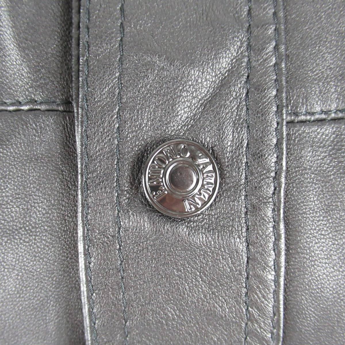 armani leather jacket mens