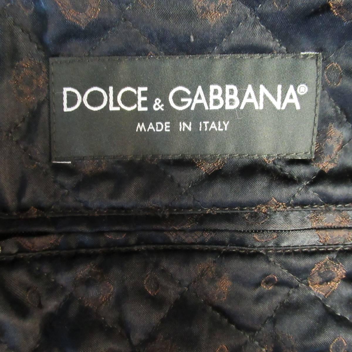 Men's DOLCE & GABBANA 42 Charcoal Herringbone Wool Blend Bomber Jacket 1