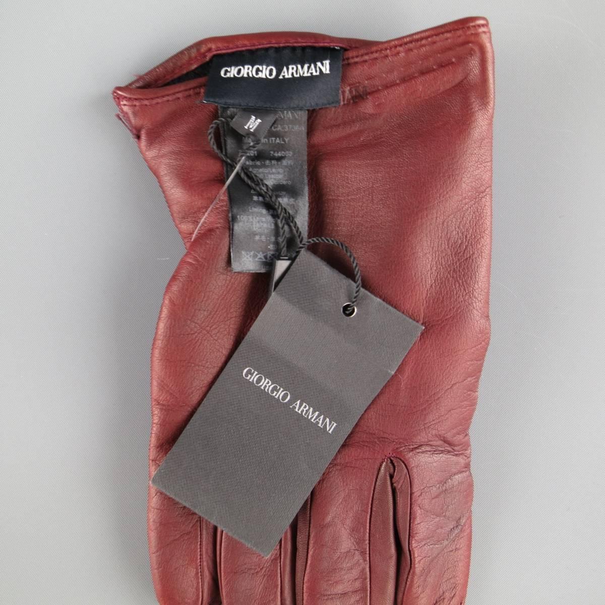 burgundy leather gloves mens