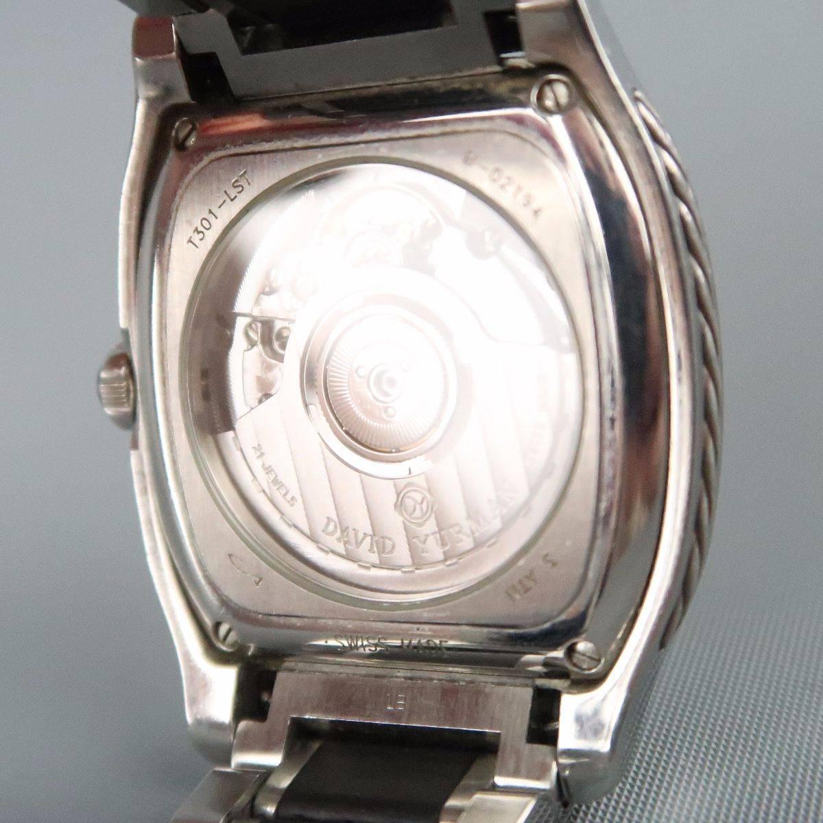 DAVID YURMAN Watch Silver & Black Stainless Steel Wristwatch - Retail $2, 400.00 3