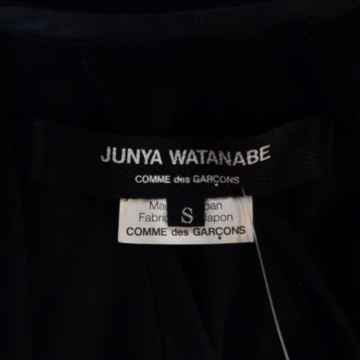 JUNYA WATANABE Size S Black Pleated Crepe Bubble Poncho Blouse 4