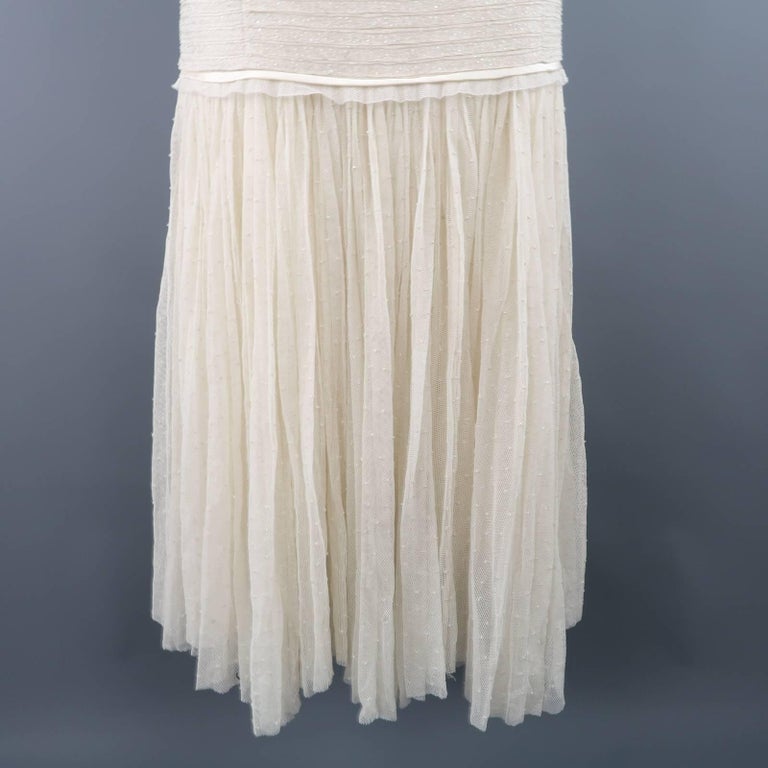 Ralph Lauren Gown - Collection - Cream Beaded Drop Waist Tulle Dress ...