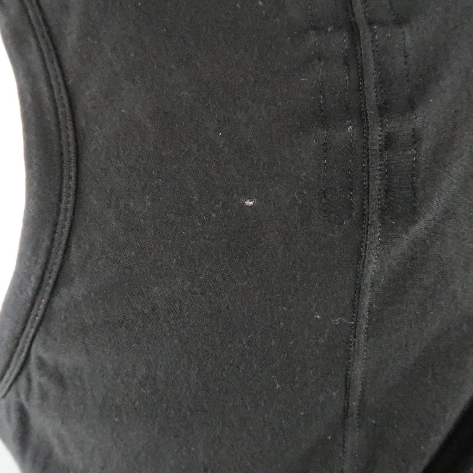 RICK OWENS Size 10 Black Sheer Jersey Asymmetrical Drape T-Shirt Dress 3