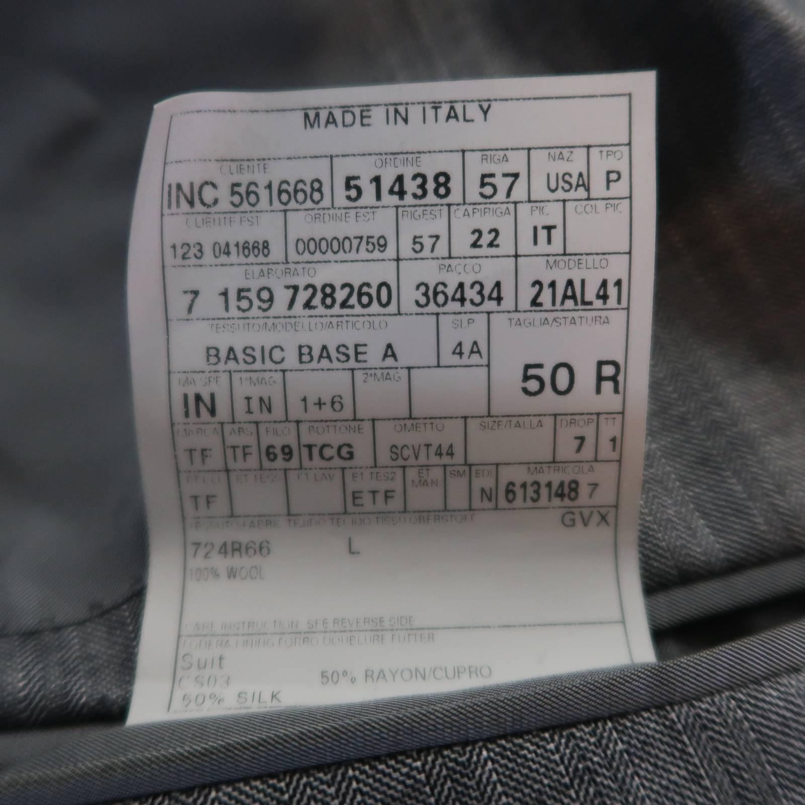 Tom Ford Suit - Men's Grey Herringbone Wool Peak Lapel Jacket & Pants 3