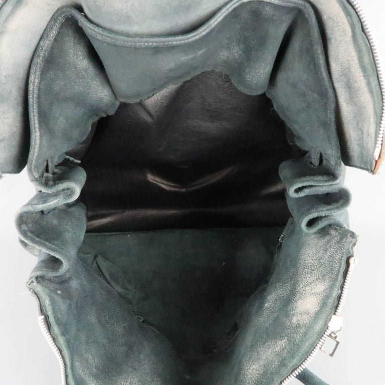 MARCO TAGLIAFERRI Teal Over Distressed Leather Oversized 'Birk