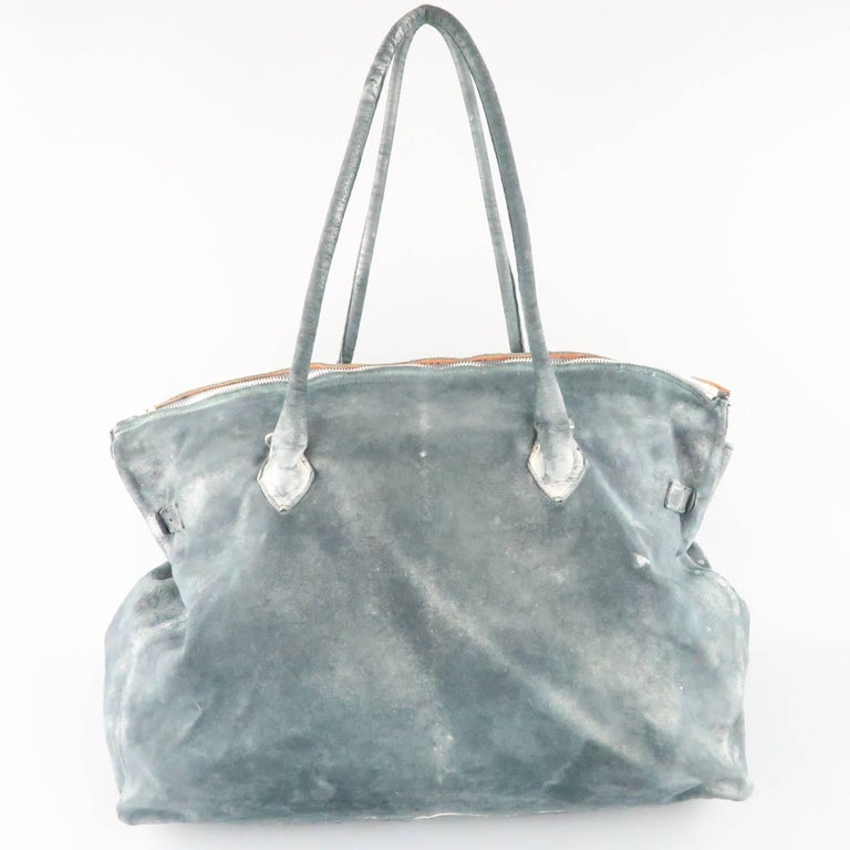 MARCO TAGLIAFERRI Teal Over Distressed Leather Oversized 'Birk