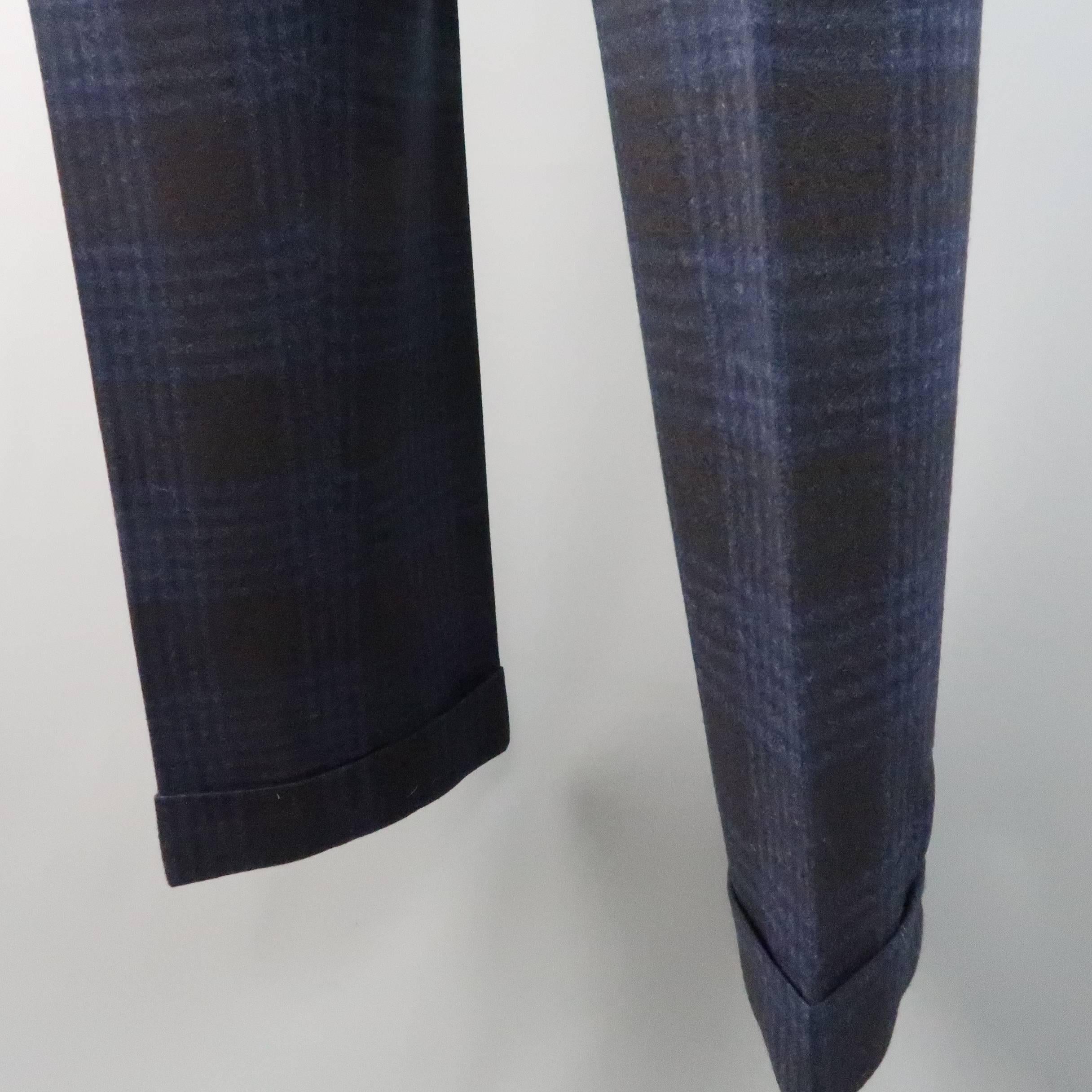 BRUNELLO CUCINELLI Suit - Navy Plaid Jacket Pants - Retail $4, 995 1