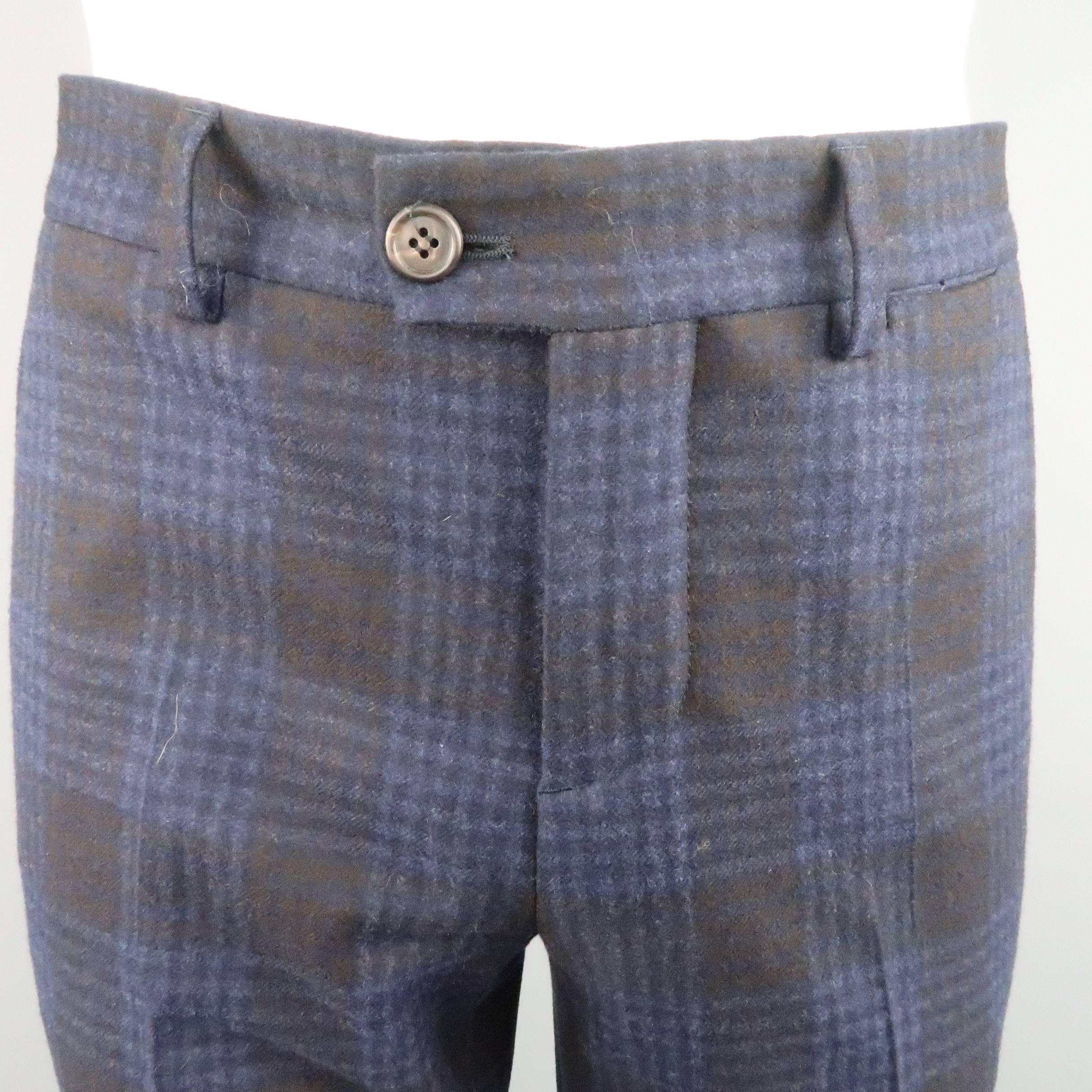 Men's BRUNELLO CUCINELLI Suit - Navy Plaid Jacket Pants - Retail $4, 995