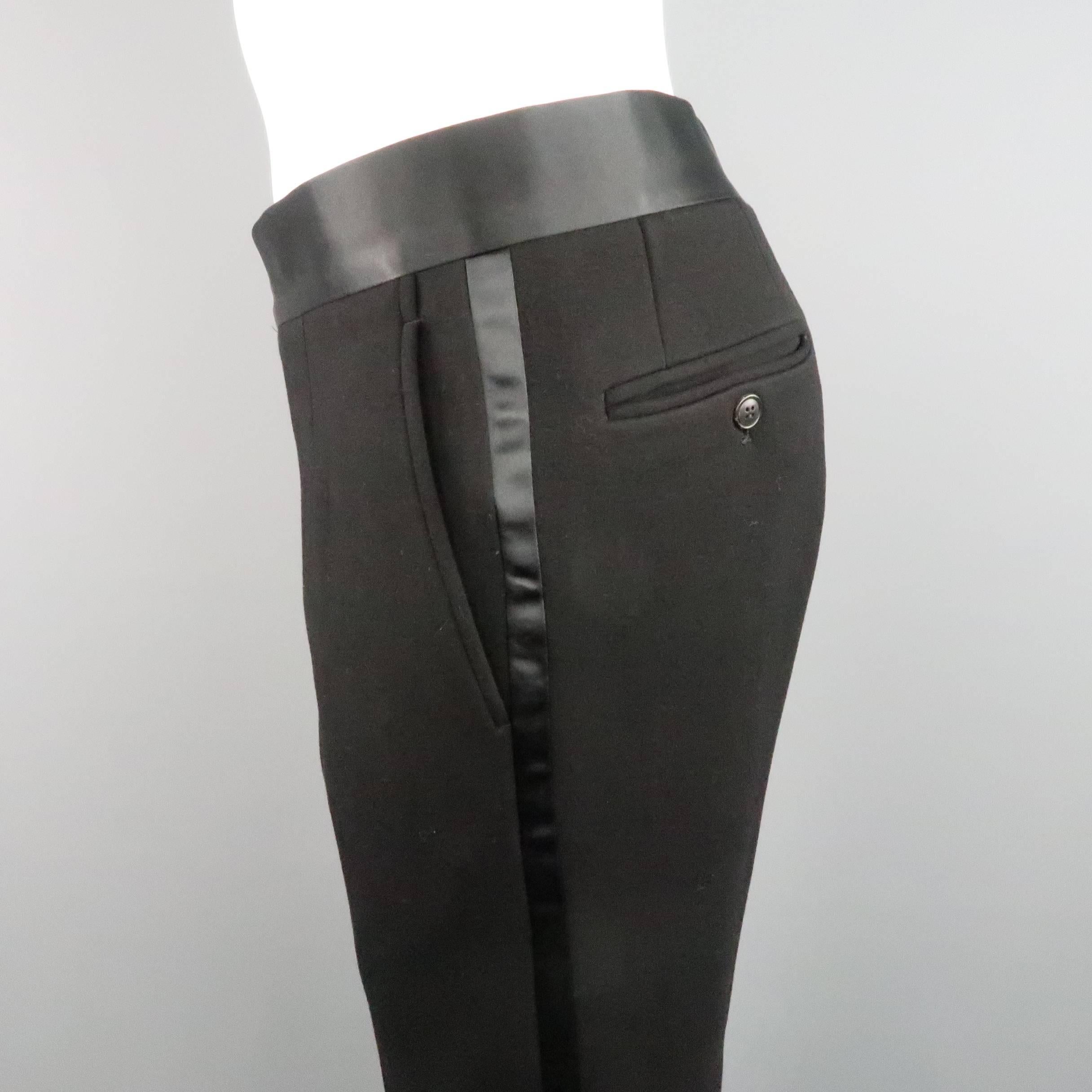 New GIORGIO ARMANI 38 Regular Black Jersey Satin Tuxedo Suit- Retail $3, 195.00 2