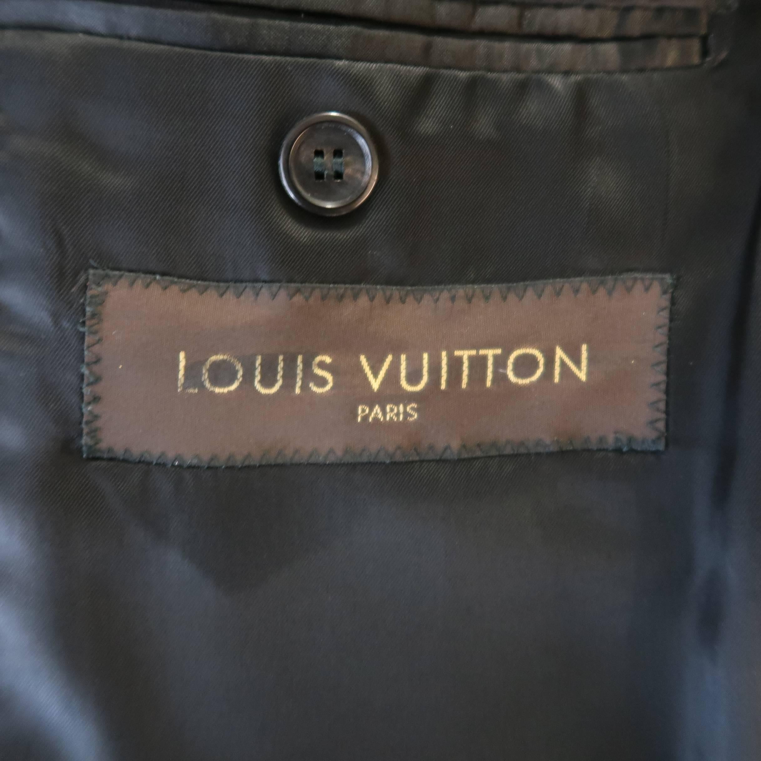 LOUIS VUITTON 40 Black Cotton / Cashmere Velvet Dinner Jacket 2