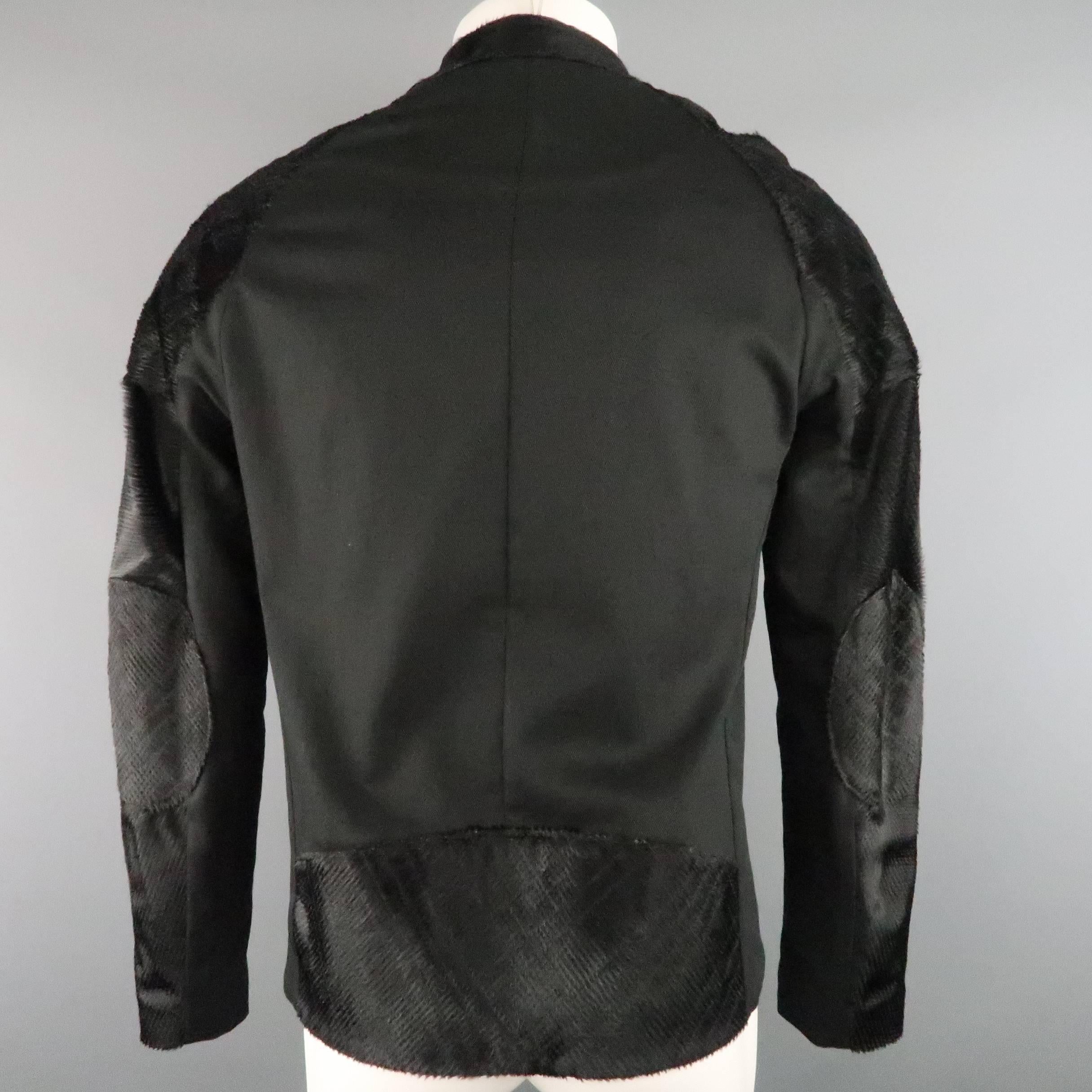 Baja East Jacket - Black Perforated Ponyhair Leather, Motorcycle Coat 1