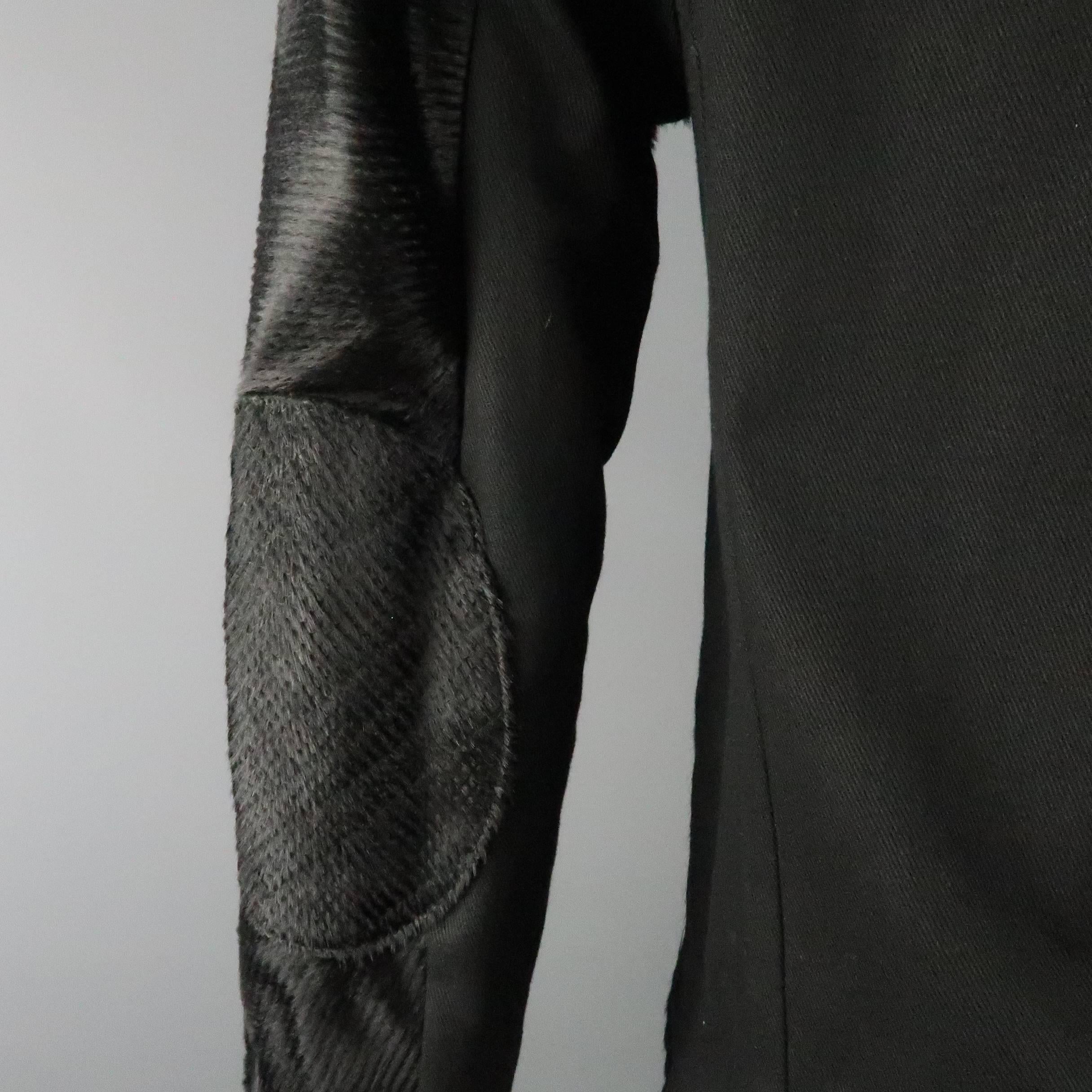 Baja East Jacket - Black Perforated Ponyhair Leather, Motorcycle Coat 2