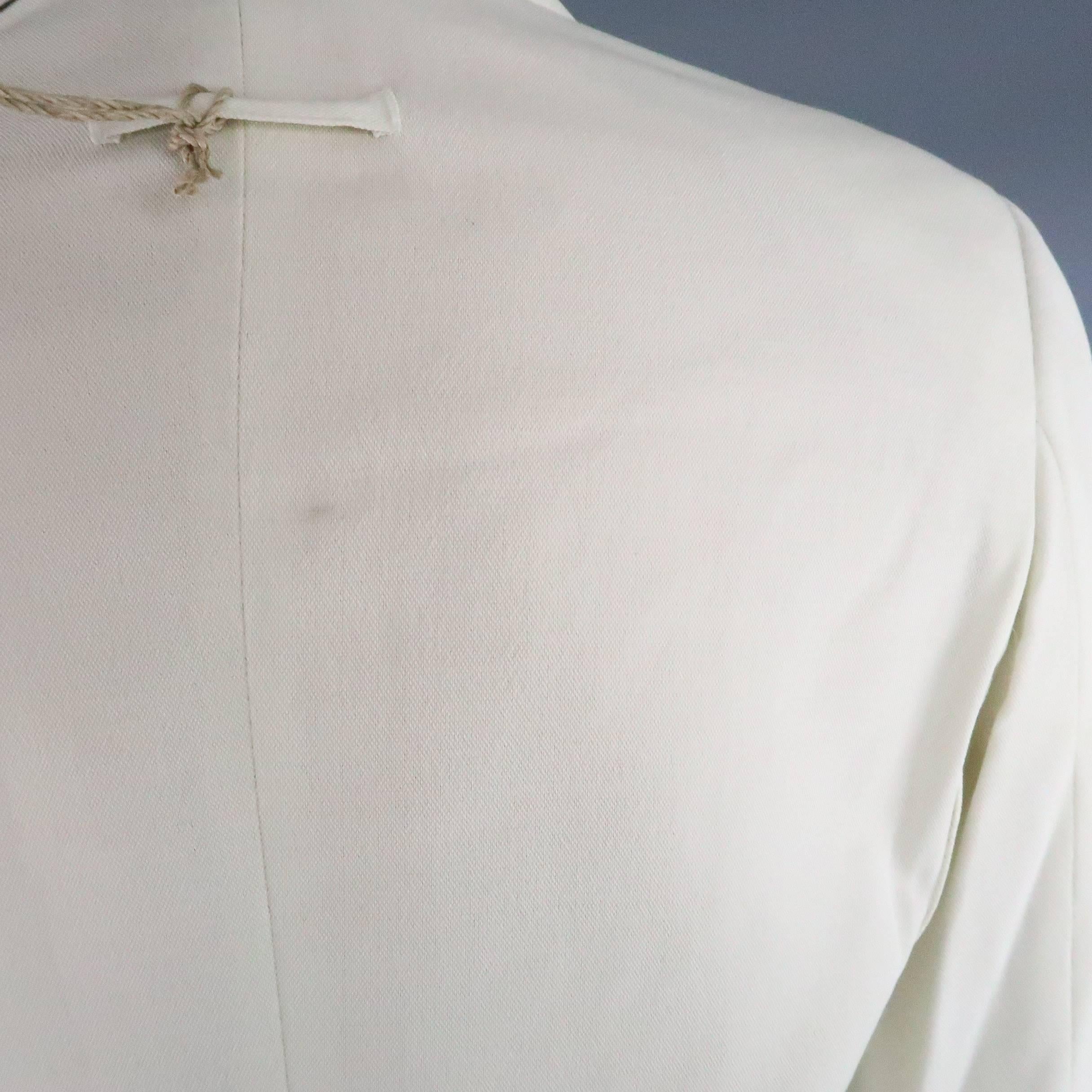 Jean Paul Gaultier Off White Double Breasted Peak Lapel Skirt Suit 4