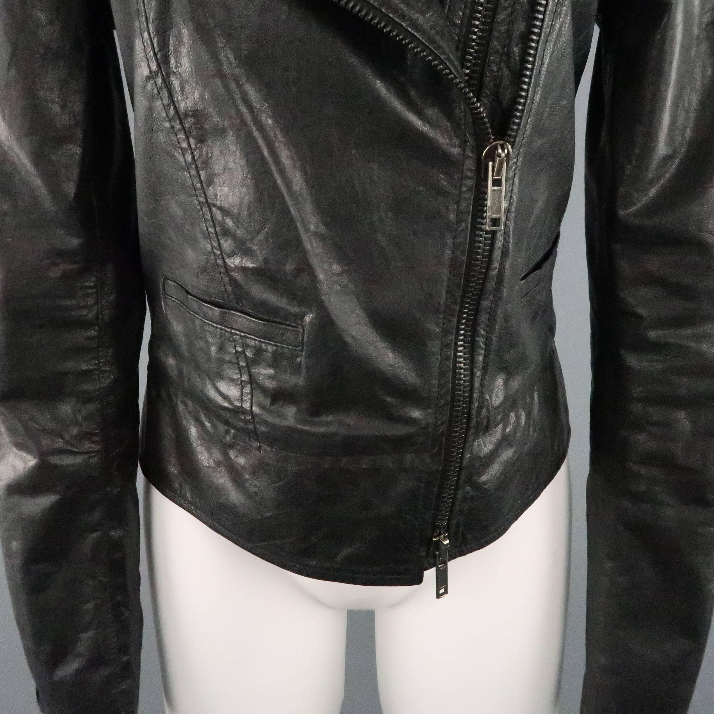 shiny biker jacket