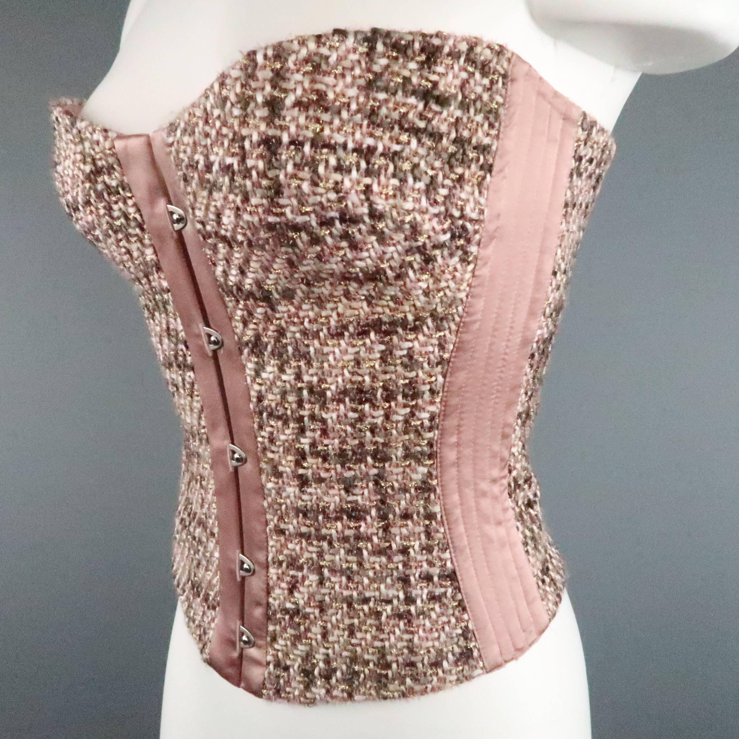 pink metallic corset