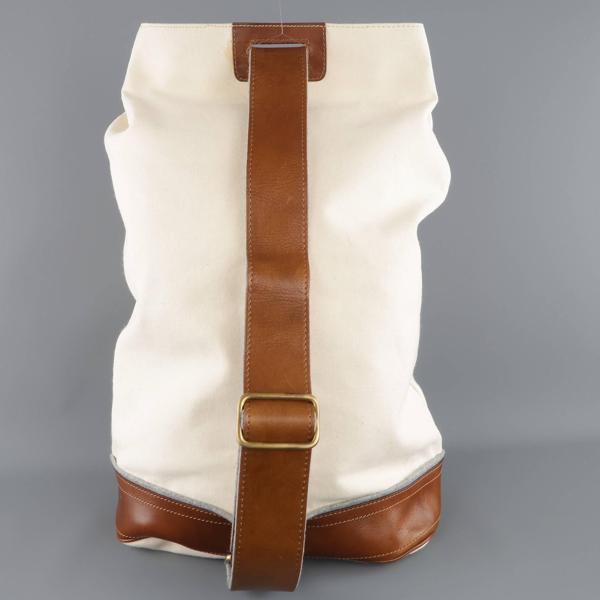 tan leather backpack