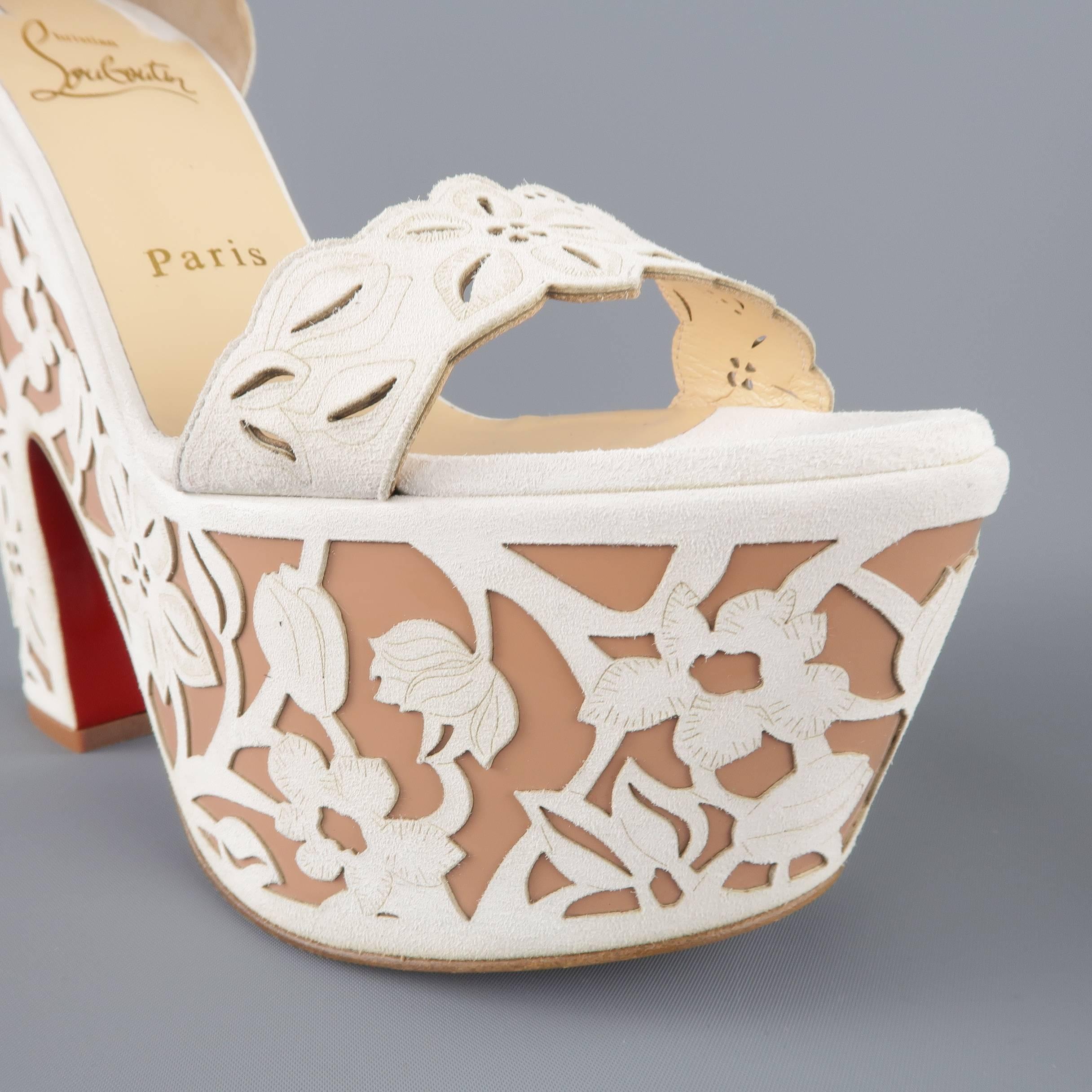 white floral sandals