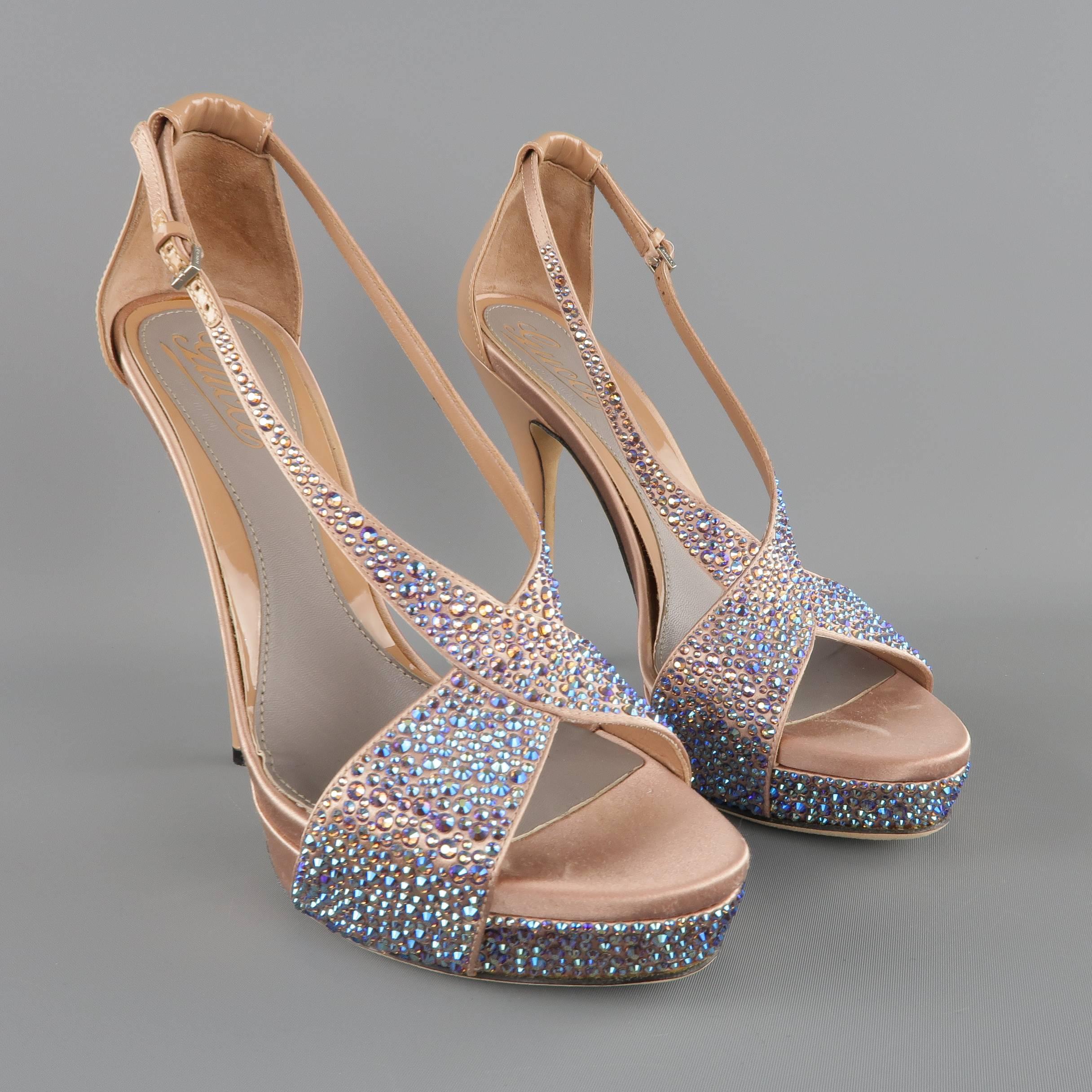 blue rhinestone heels