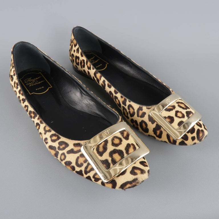 roger vivier leopard flats