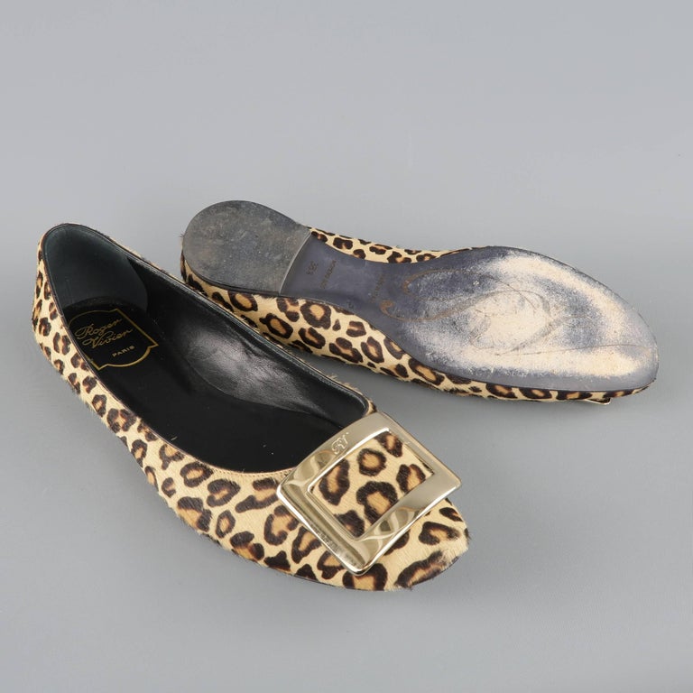 roger vivier leopard flats