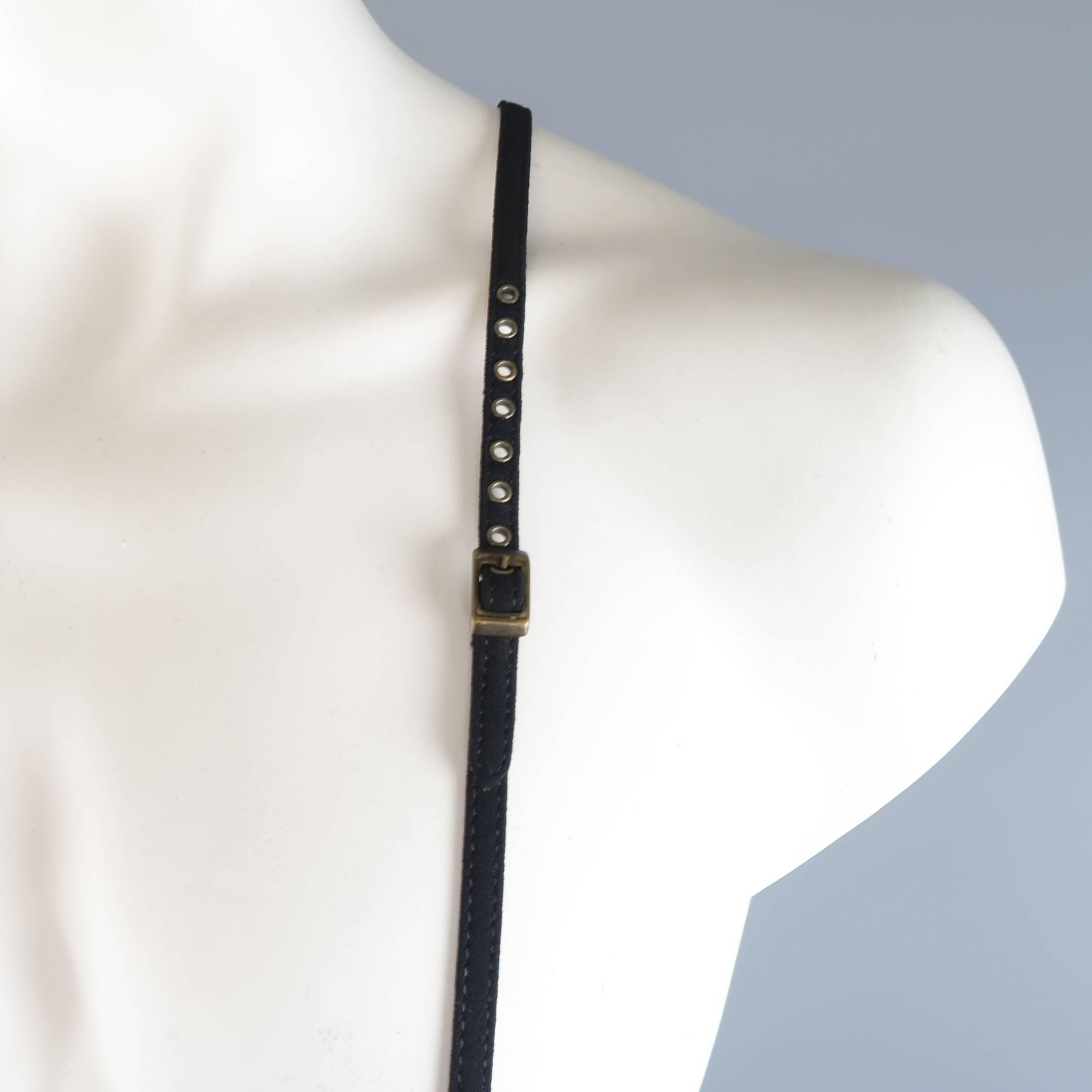 Men's JEAN PAUL GAULTIER Size 32 Black Wool High Rise Pleated Suspender Pants 2