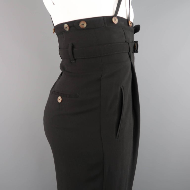 wool high waisted trousers