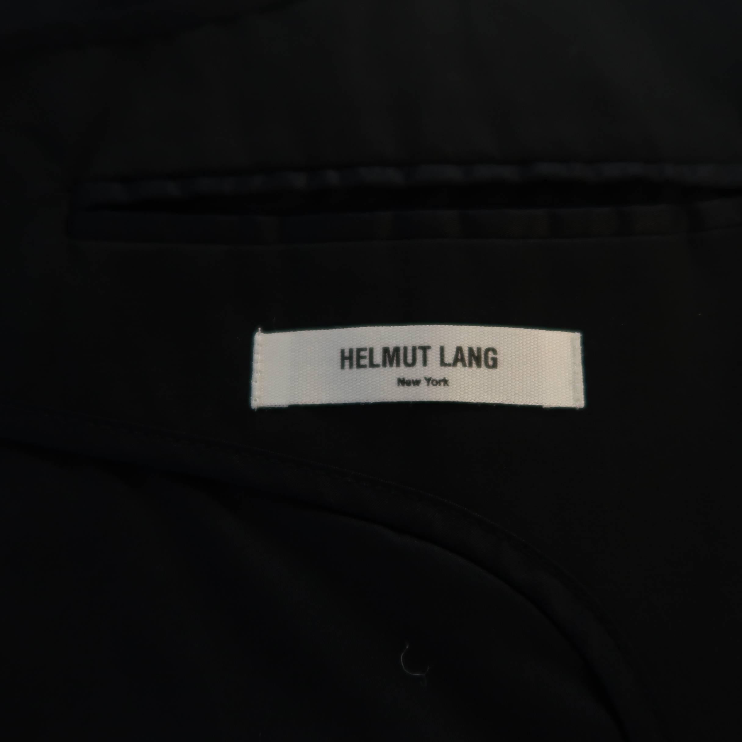 HELMUT LANG 38 Charcoal Cotton Layered Vest Jacket Suit In Good Condition In San Francisco, CA
