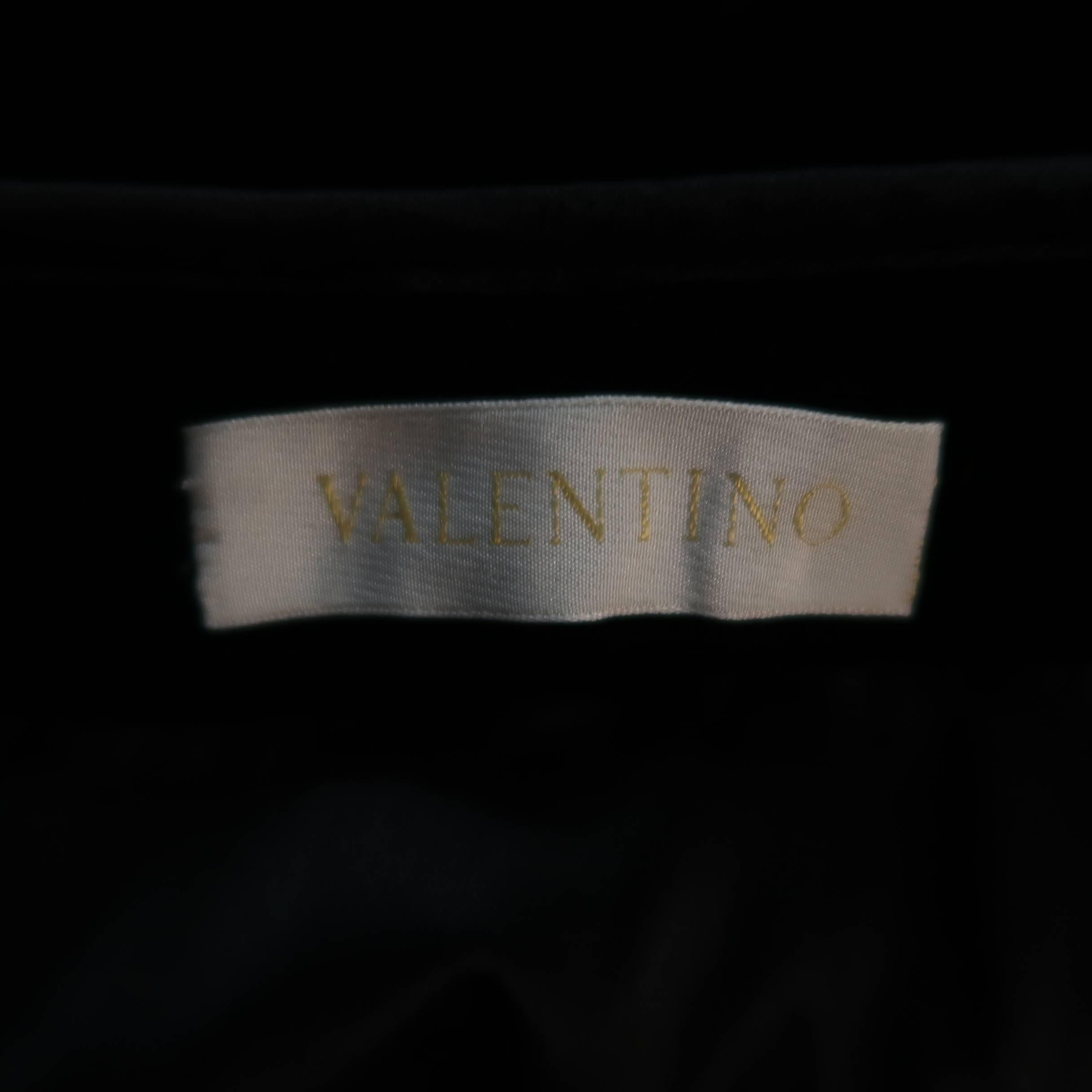 VALENTINO Size 6 Black Velvet Silk Piping Straight Leg Jeans 3