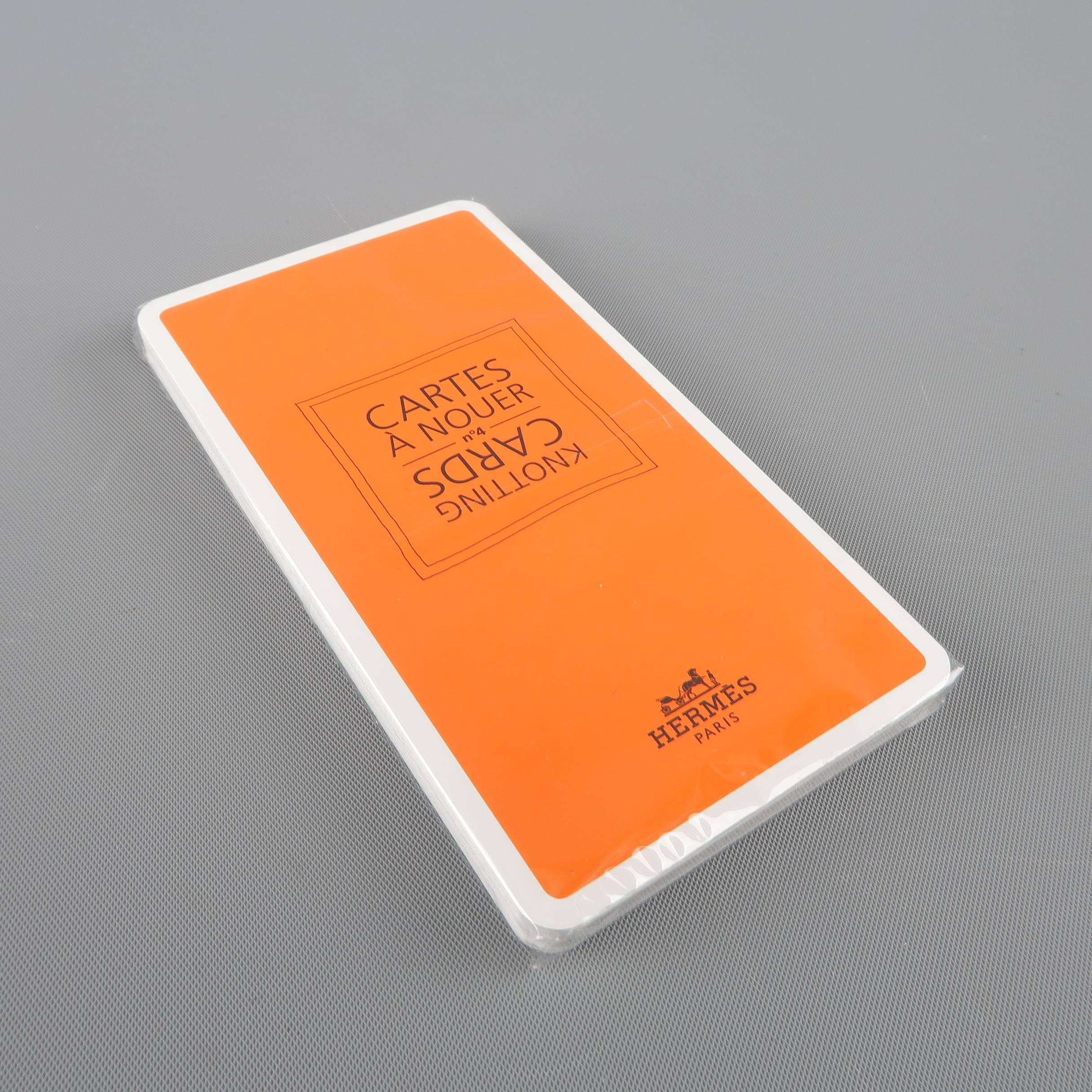 HERMES Orange CARTES A NOUER Knotting Cards 3