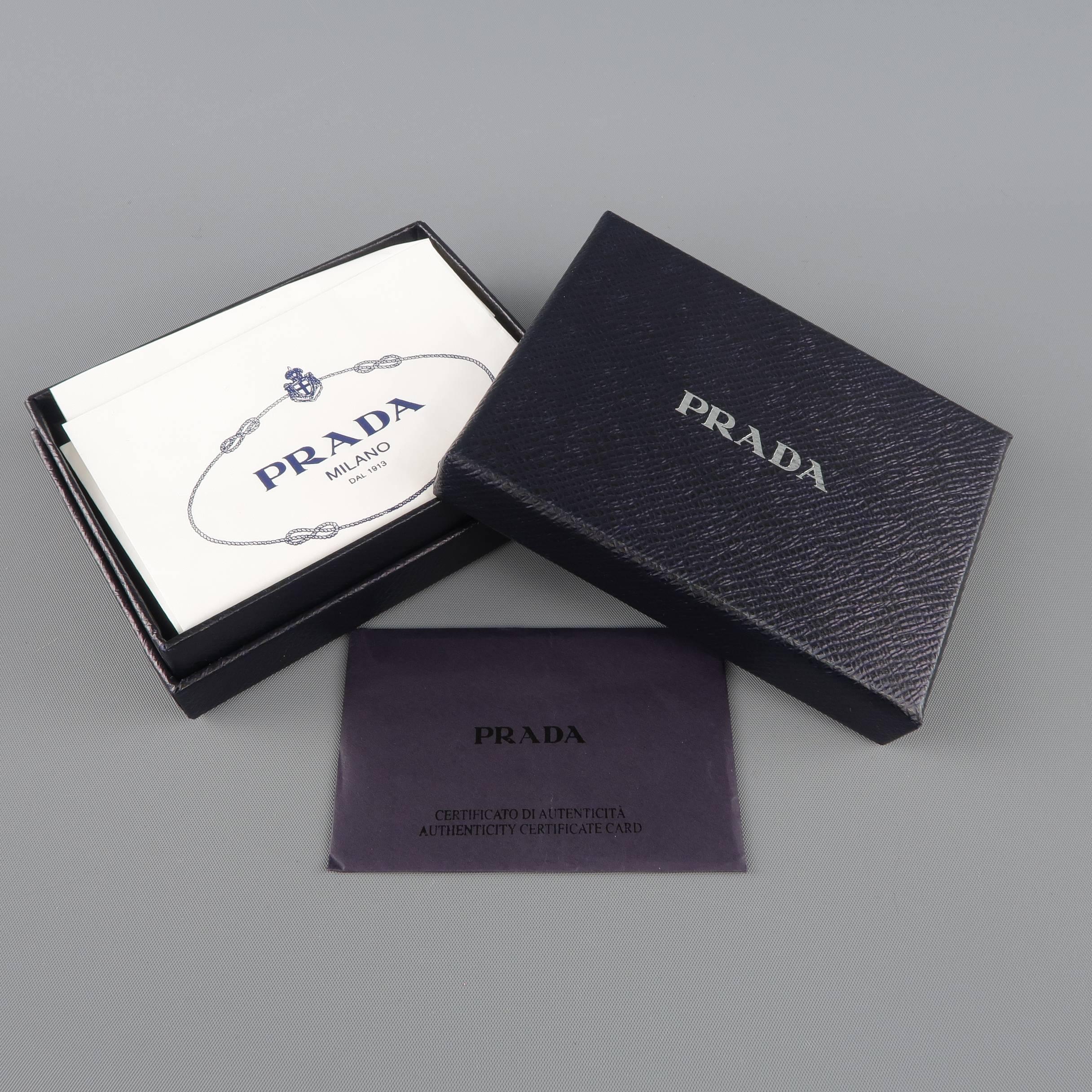 PRADA Light Beige Ostrich Leather Card Case 2